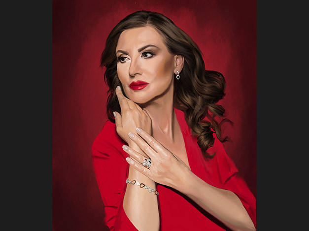 Portrait painting of Iliana Raeva